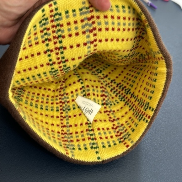 Harry Potter Adult Knit Beanie Hat Unisex Brown Gold Contrast Lining - Picture 4 of 7